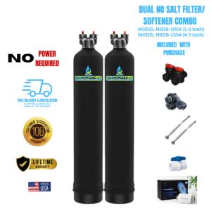 DUAL CARBON FILTER/ NO SALT SOFTENER COMBO (NON-ELECTRIC)